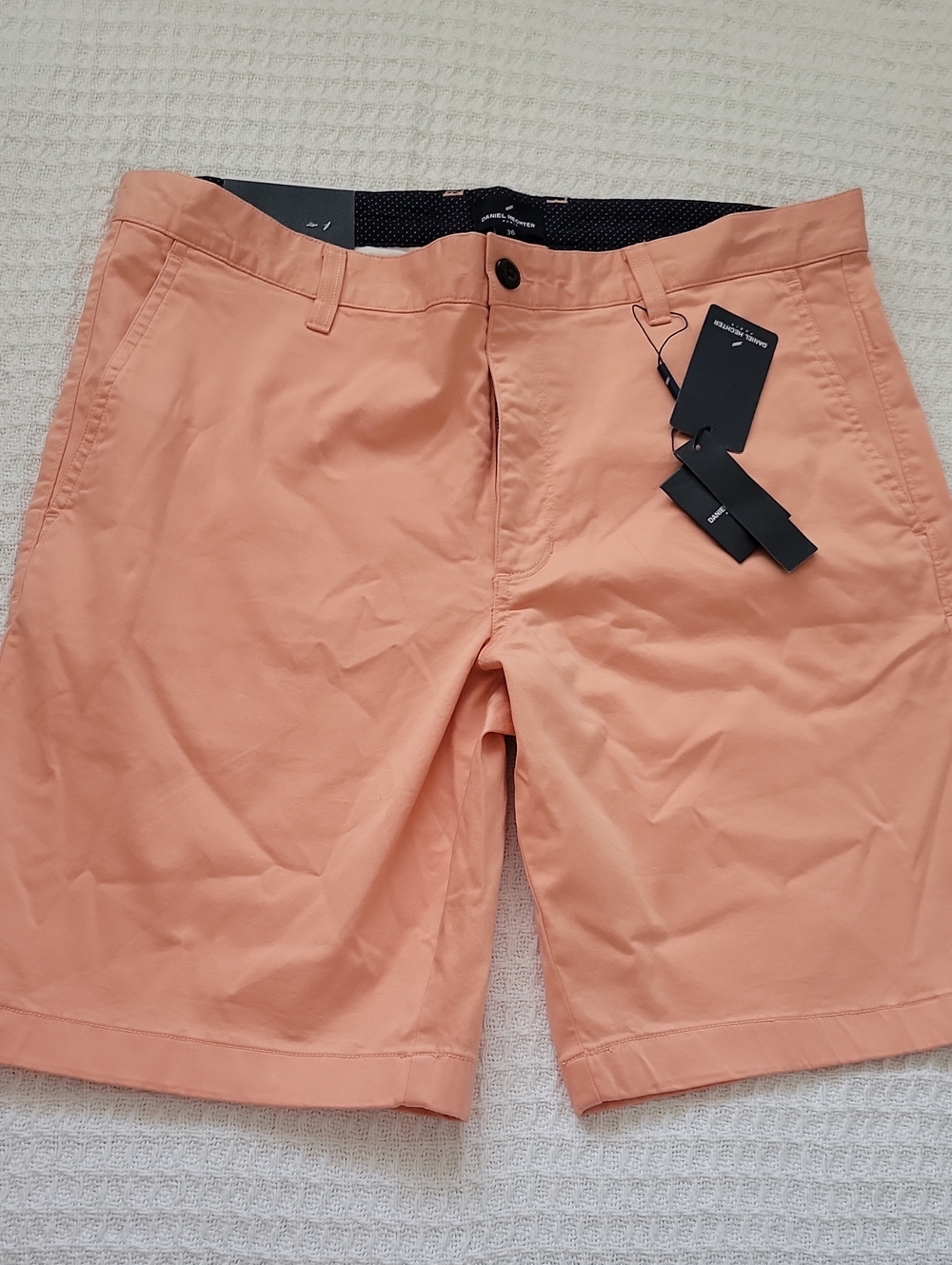Daniel Hechter Peach Flat-Front Men's Shorts